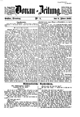 Donau-Zeitung Dienstag 8. Januar 1861