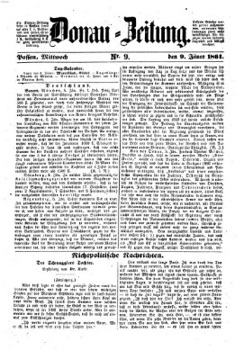 Donau-Zeitung Mittwoch 9. Januar 1861