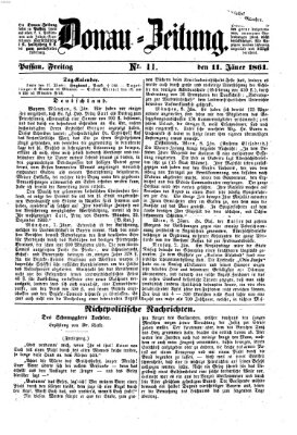 Donau-Zeitung Freitag 11. Januar 1861