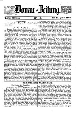 Donau-Zeitung Montag 14. Januar 1861