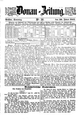 Donau-Zeitung Sonntag 20. Januar 1861