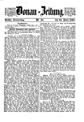 Donau-Zeitung Donnerstag 24. Januar 1861