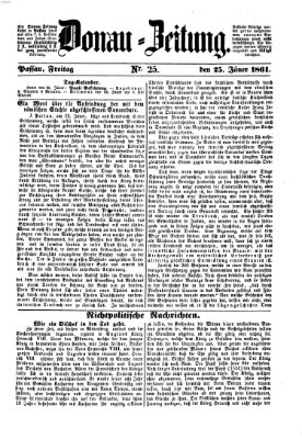 Donau-Zeitung Freitag 25. Januar 1861