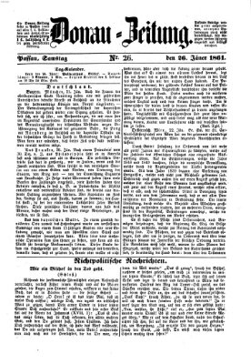 Donau-Zeitung Samstag 26. Januar 1861