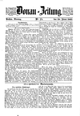 Donau-Zeitung Montag 28. Januar 1861