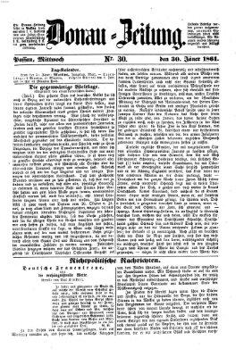 Donau-Zeitung Mittwoch 30. Januar 1861