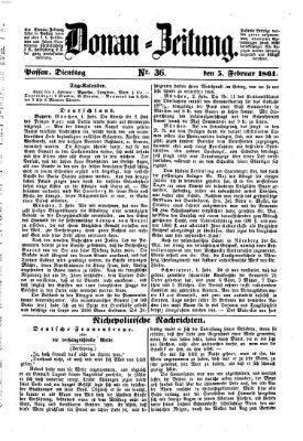 Donau-Zeitung Dienstag 5. Februar 1861