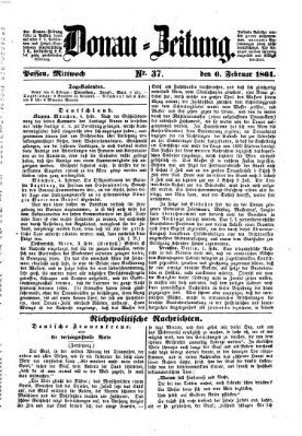 Donau-Zeitung Mittwoch 6. Februar 1861