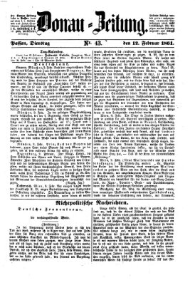 Donau-Zeitung Dienstag 12. Februar 1861