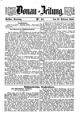 Donau-Zeitung Sonntag 17. Februar 1861