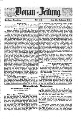 Donau-Zeitung Dienstag 19. Februar 1861