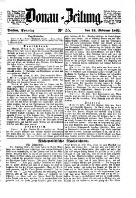 Donau-Zeitung Sonntag 24. Februar 1861