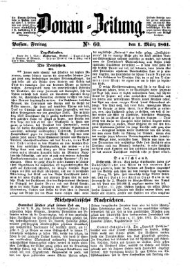 Donau-Zeitung Freitag 1. März 1861