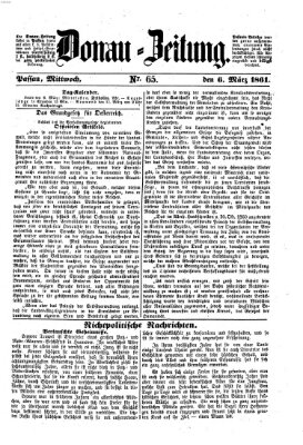 Donau-Zeitung Mittwoch 6. März 1861