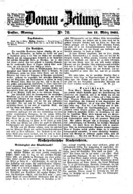 Donau-Zeitung Montag 11. März 1861