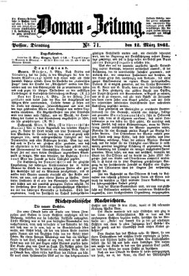 Donau-Zeitung Dienstag 12. März 1861