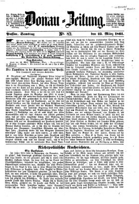 Donau-Zeitung Samstag 23. März 1861