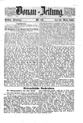 Donau-Zeitung Sonntag 24. März 1861