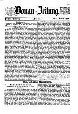 Donau-Zeitung Sonntag 7. April 1861