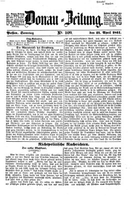 Donau-Zeitung Sonntag 21. April 1861