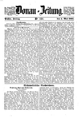 Donau-Zeitung Freitag 3. Mai 1861