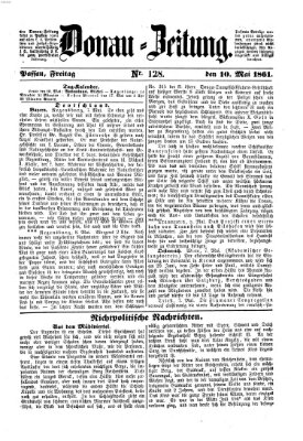 Donau-Zeitung Freitag 10. Mai 1861