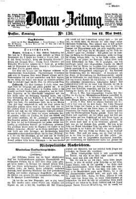 Donau-Zeitung Sonntag 12. Mai 1861