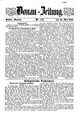 Donau-Zeitung Montag 13. Mai 1861