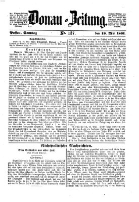 Donau-Zeitung Sonntag 19. Mai 1861