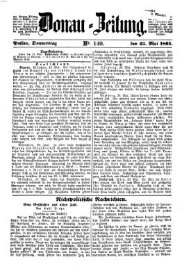 Donau-Zeitung Donnerstag 23. Mai 1861