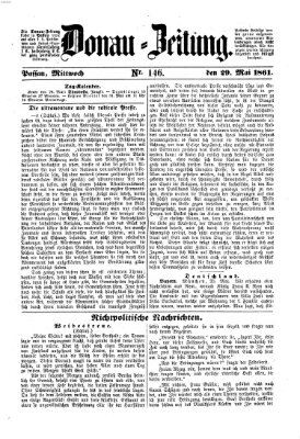 Donau-Zeitung Mittwoch 29. Mai 1861