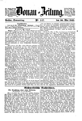 Donau-Zeitung Donnerstag 30. Mai 1861