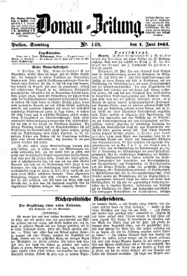 Donau-Zeitung Samstag 1. Juni 1861