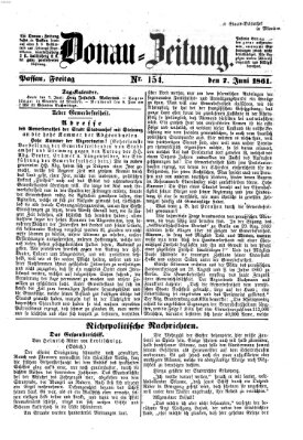 Donau-Zeitung Freitag 7. Juni 1861