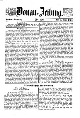 Donau-Zeitung Sonntag 9. Juni 1861