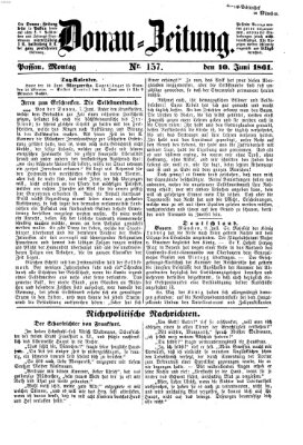 Donau-Zeitung Montag 10. Juni 1861