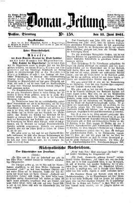 Donau-Zeitung Dienstag 11. Juni 1861