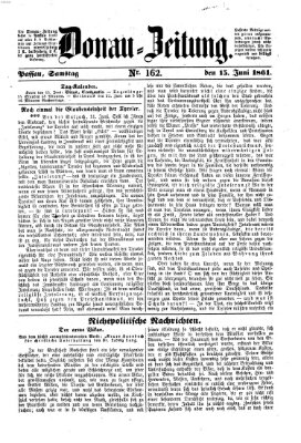 Donau-Zeitung Samstag 15. Juni 1861