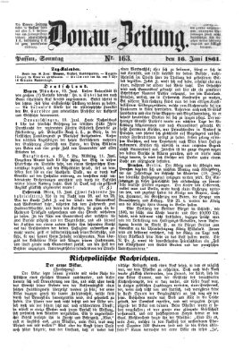 Donau-Zeitung Sonntag 16. Juni 1861