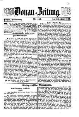 Donau-Zeitung Donnerstag 20. Juni 1861