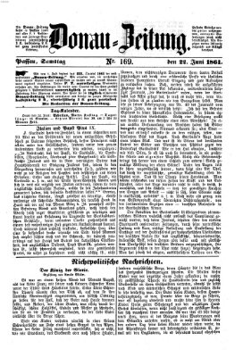 Donau-Zeitung Samstag 22. Juni 1861