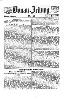 Donau-Zeitung Montag 8. Juli 1861