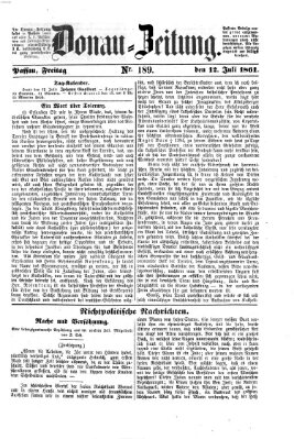 Donau-Zeitung Freitag 12. Juli 1861