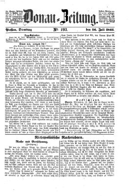 Donau-Zeitung Dienstag 16. Juli 1861