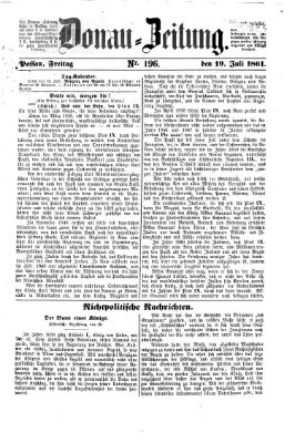 Donau-Zeitung Freitag 19. Juli 1861