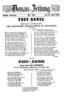 Donau-Zeitung Sonntag 21. Juli 1861