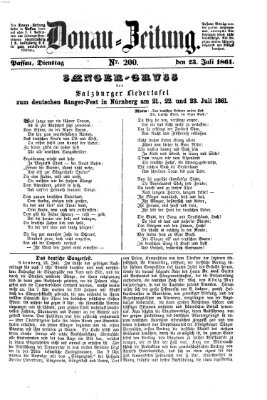 Donau-Zeitung Dienstag 23. Juli 1861