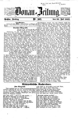 Donau-Zeitung Freitag 26. Juli 1861