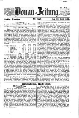 Donau-Zeitung Dienstag 30. Juli 1861