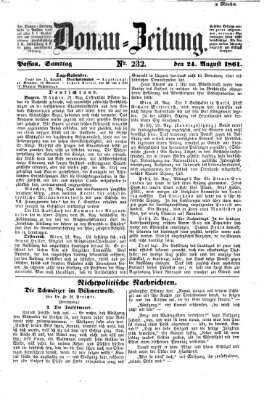 Donau-Zeitung Samstag 24. August 1861